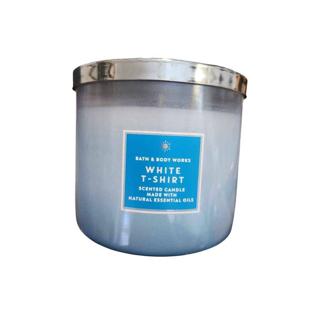 Bath and Body Works Candle - White T-Shirt Scented 3-Wick Candle (14.5 Oz)